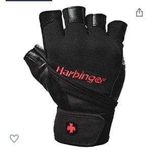 Harbinger Pro Wristwrap Weightlifting Gloves